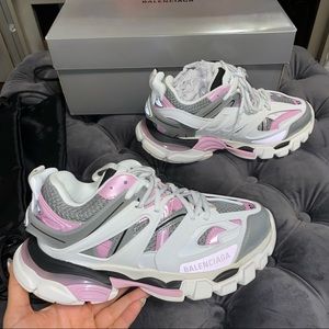Balenciaga | Shoes | New Size 37 Balenciaga Track Sneakers White Pink Grey  | Poshmark